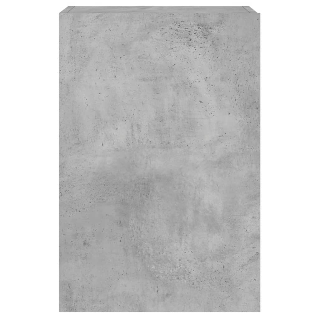 Meubles muraux TV 2 pièces. Gris béton 40,5x30x60 cm matériau bois.