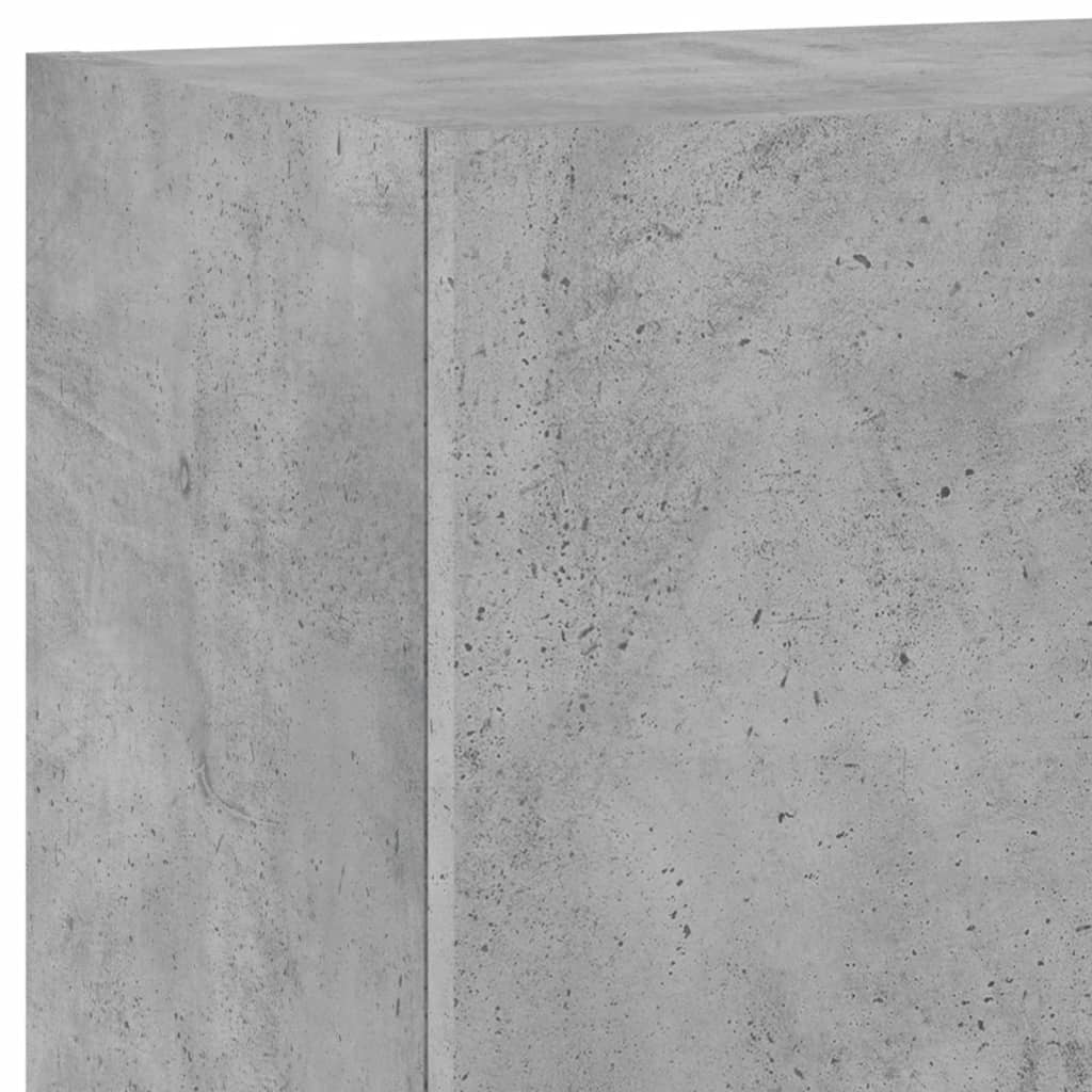 Meubles muraux TV 2 pièces. Gris béton 40,5x30x60 cm matériau bois.