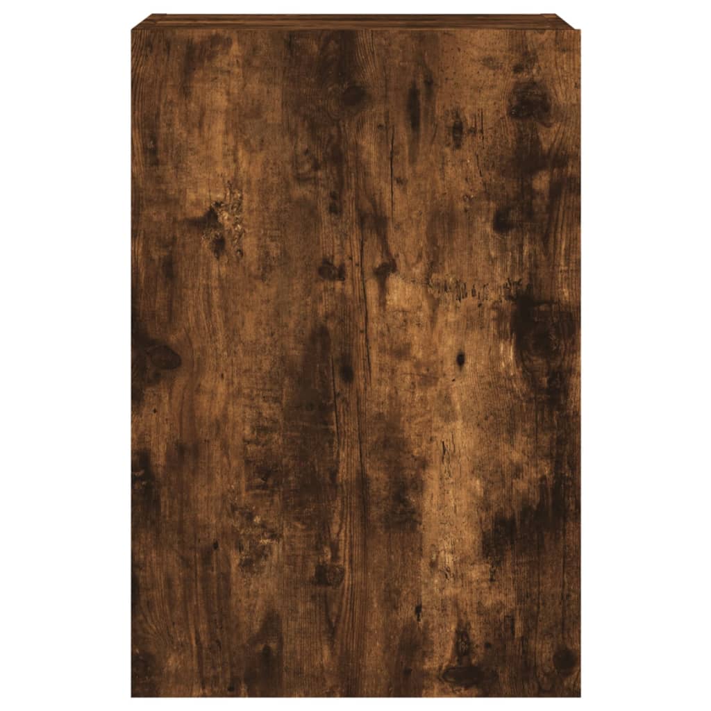 Meubles muraux TV 2 pièces Chêne fumé 40,5x30x60 cm matériau bois.