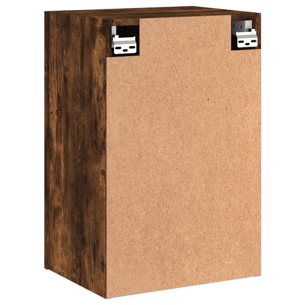 Meubles muraux TV 2 pièces Chêne fumé 40,5x30x60 cm matériau bois.