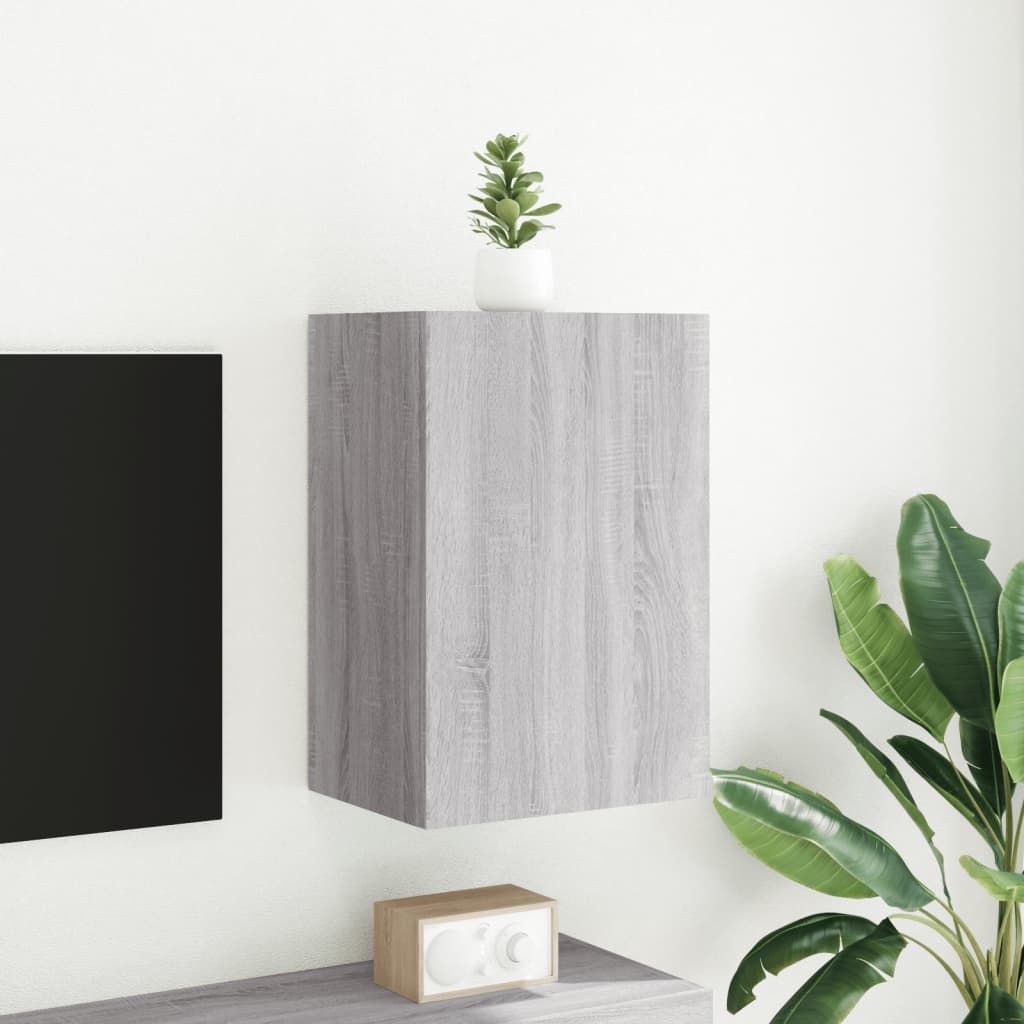 Meuble TV mural gris Sonoma 40,5x30x60 cm en bois