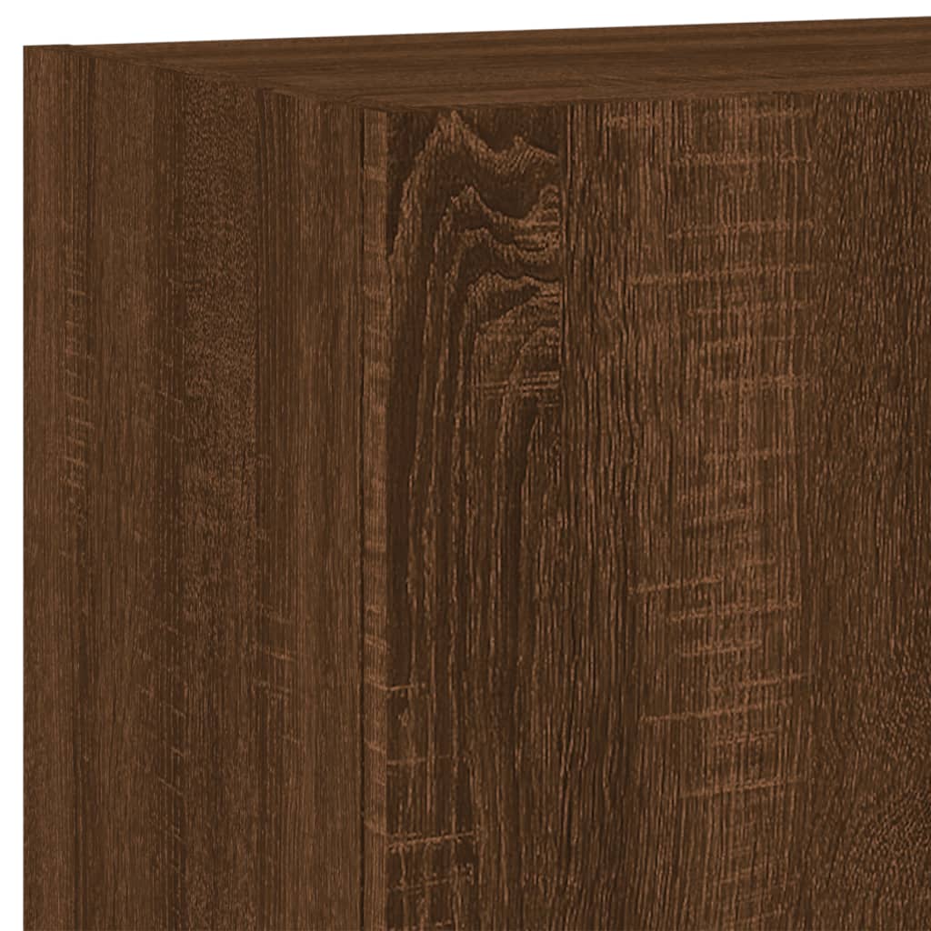 Meubles muraux TV 2 pièces aspect chêne marron 40,5x30x60 cm