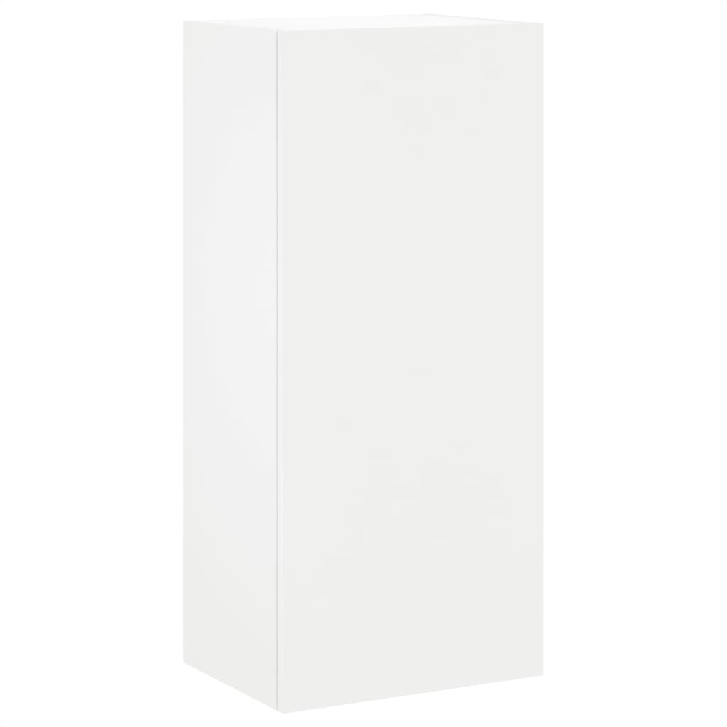 Meuble TV mural blanc 40,5x30x90 cm en bois