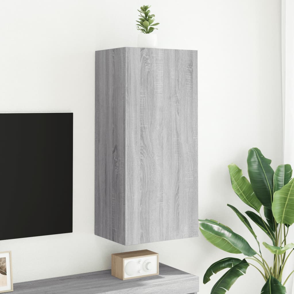 Meuble TV mural gris Sonoma 40,5x30x90 cm en bois