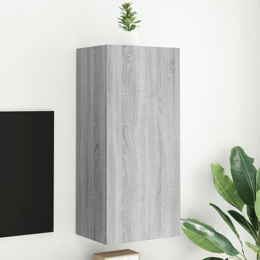 Meuble TV mural gris Sonoma 40,5x30x90 cm en bois