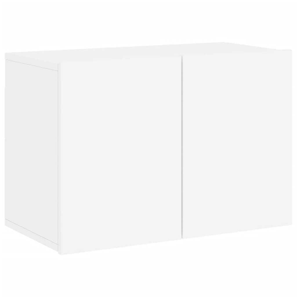 Meuble TV mural blanc 60x30x41 cm