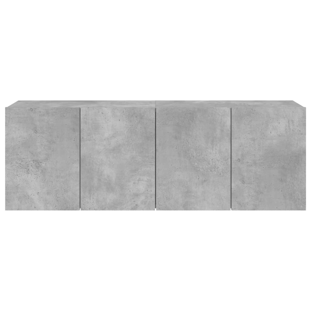 Armoires murales TV 2 pcs gris béton 60x30x41 cm