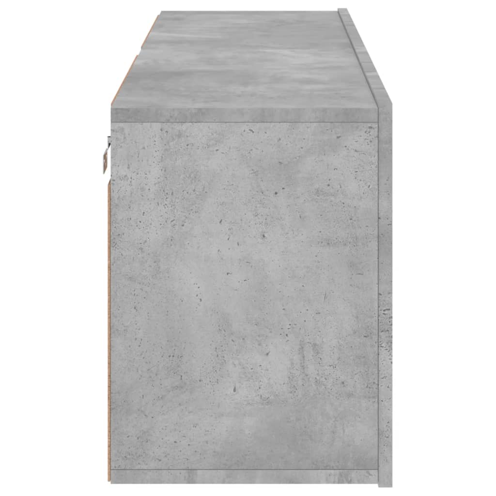 Armoires murales TV 2 pcs gris béton 60x30x41 cm