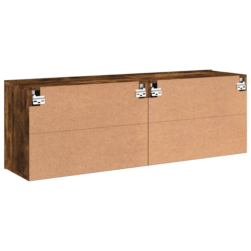 Meubles muraux TV 2 pcs. chêne fumé 60x30x41 cm