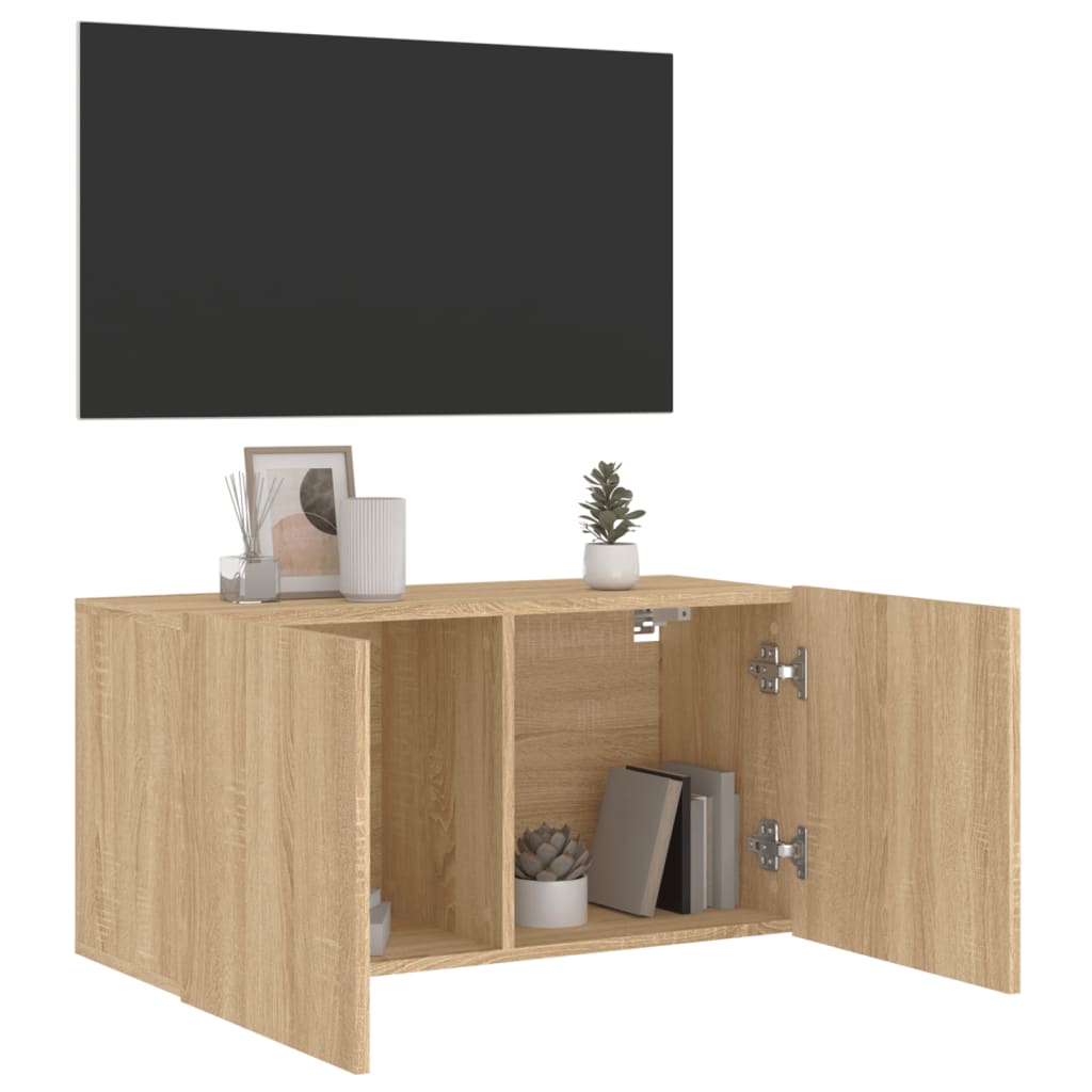 TV-Wandschrank Sonoma-Eiche 80x30x41 cm