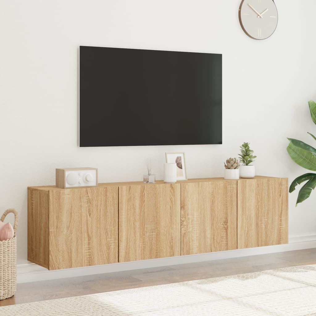 Meubles muraux TV 2 pcs. Chêne Sonoma 80x30x41 cm