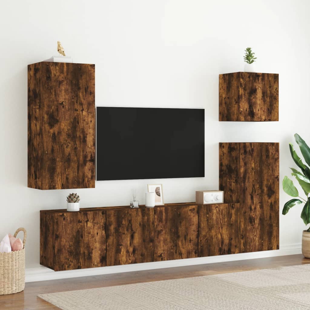 TV-Wandschrank Räuchereiche 80x30x41 cm