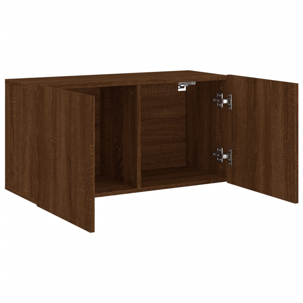 TV-Wandschrank Braun Eichen-Optik 80x30x41 cm