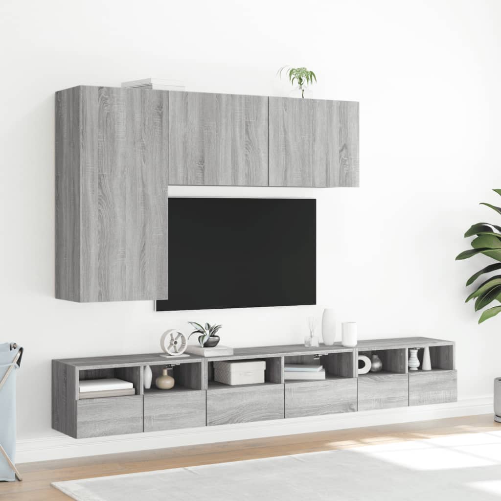TV-Wandschrank Grau Sonoma 100x30x41 cm