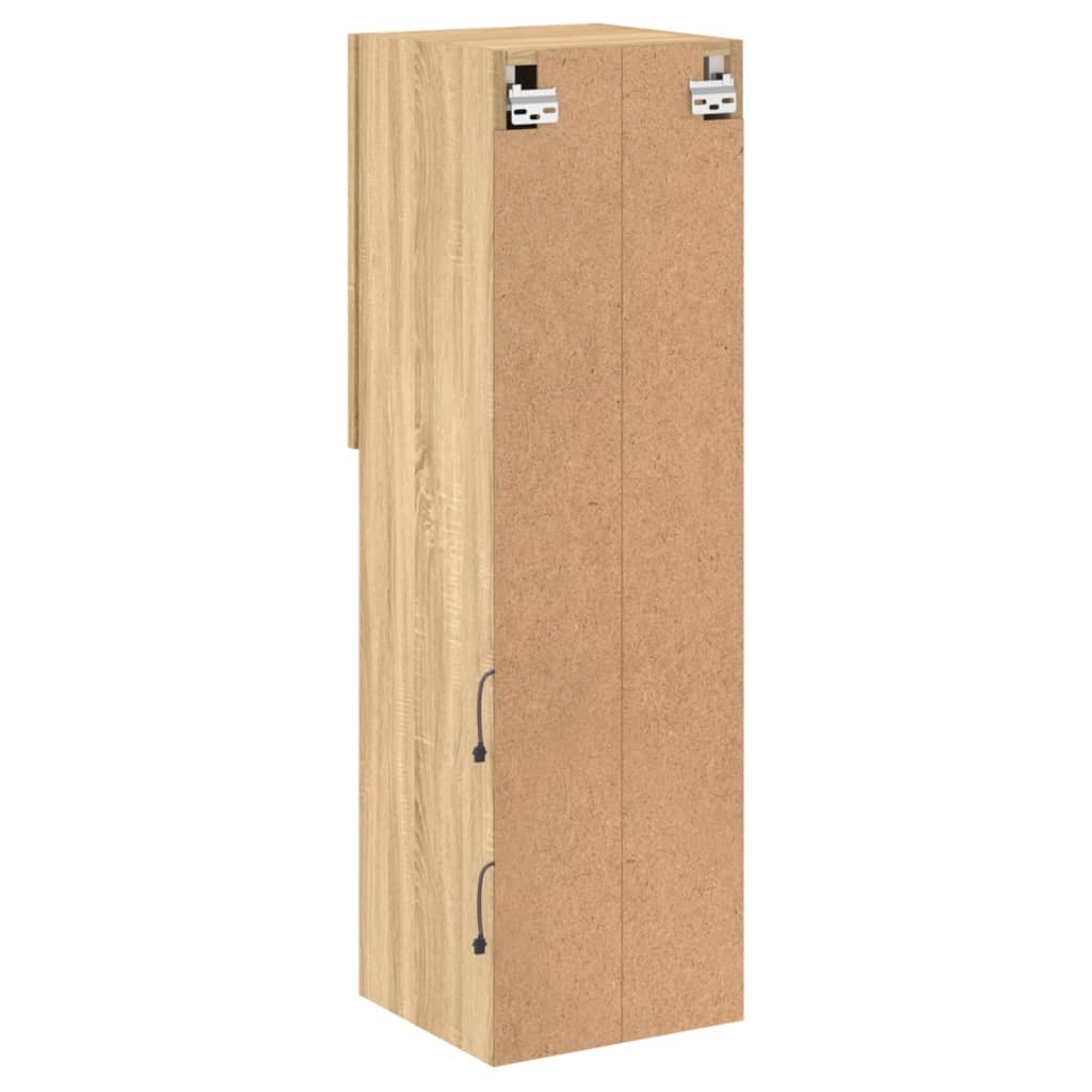 Meuble TV avec lumières LED Chêne Sonoma 30,5x30x102 cm