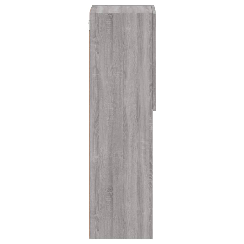 Meuble TV avec lumières LED gris Sonoma 30,5x30x102 cm