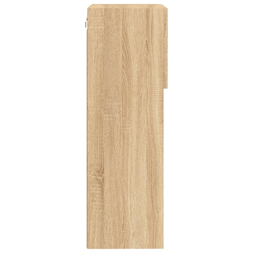 Meuble TV avec lumières LED Chêne Sonoma 40,5x30x90 cm