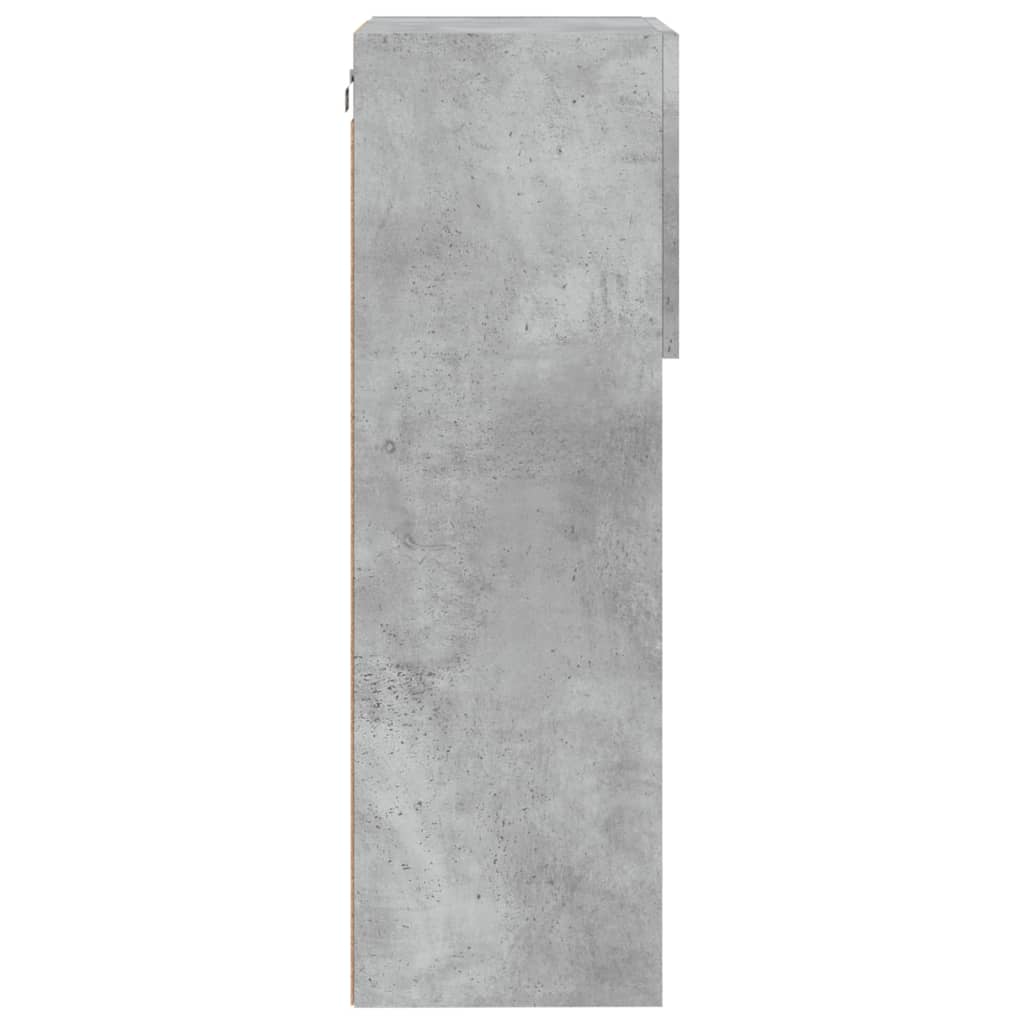 TV-Schrank mit LED-Leuchten Betongrau 40,5x30x90 cm