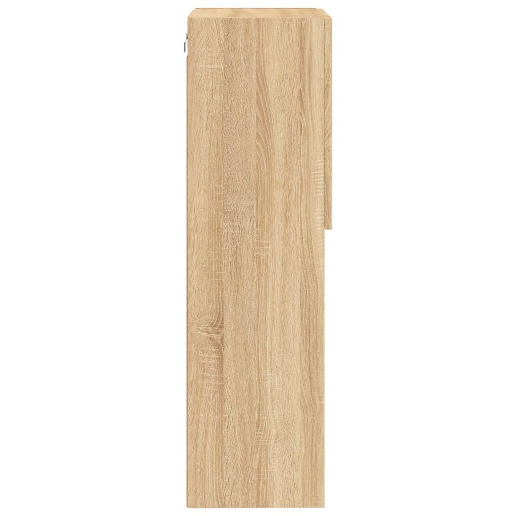 Meuble TV avec lumières LED Chêne Sonoma 40,5x30x102 cm