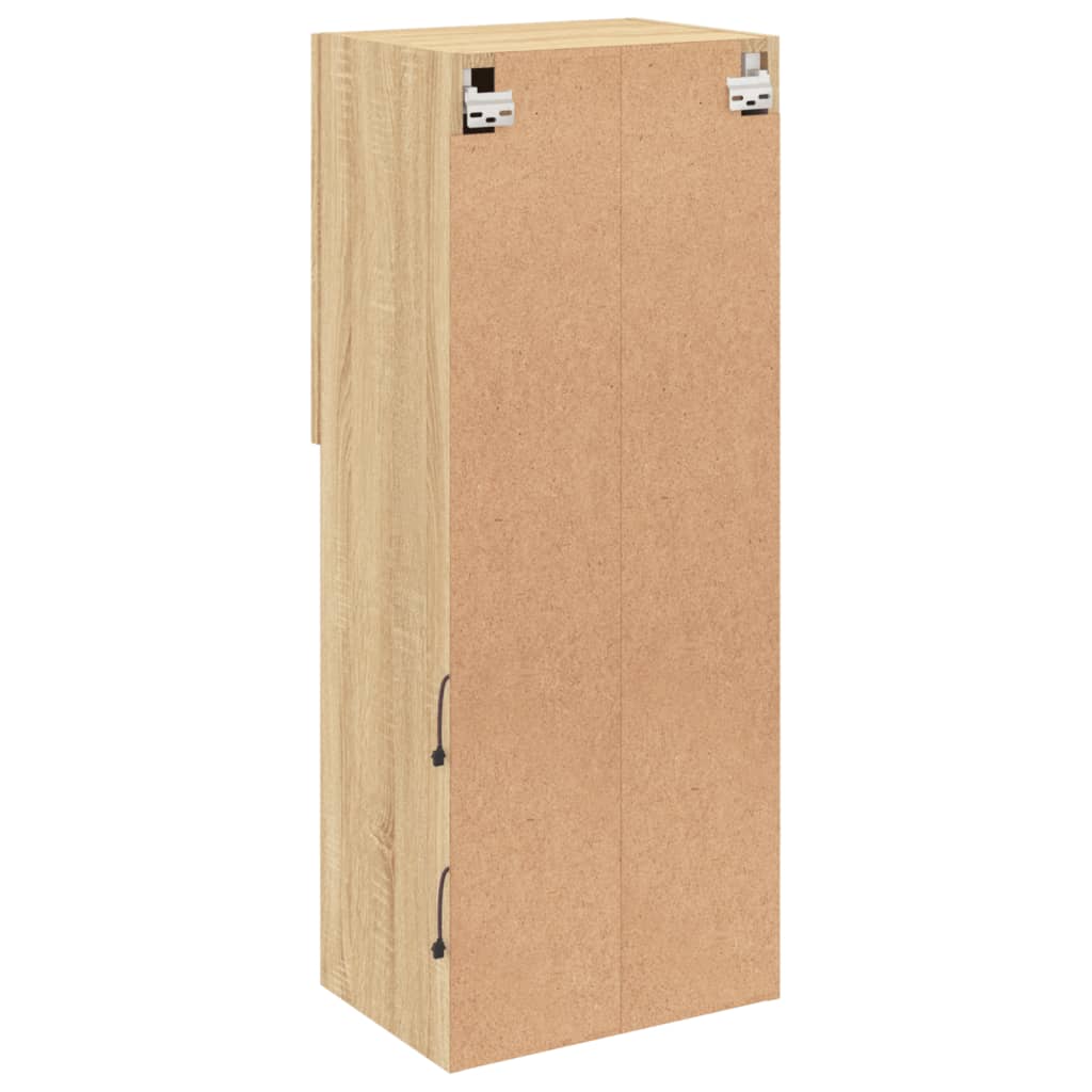 Meuble TV avec lumières LED Chêne Sonoma 40,5x30x102 cm