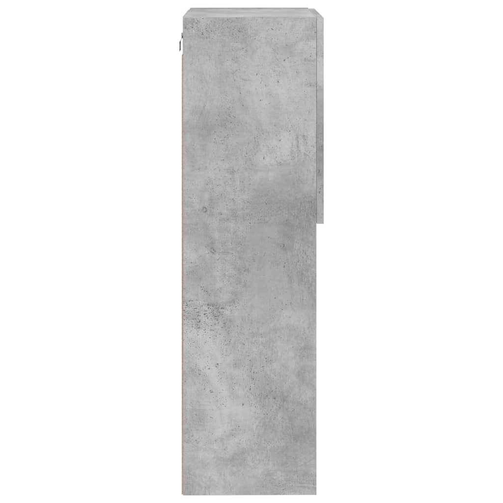 TV cabinet with LED lights concrete grey 40.5x30x102 cm