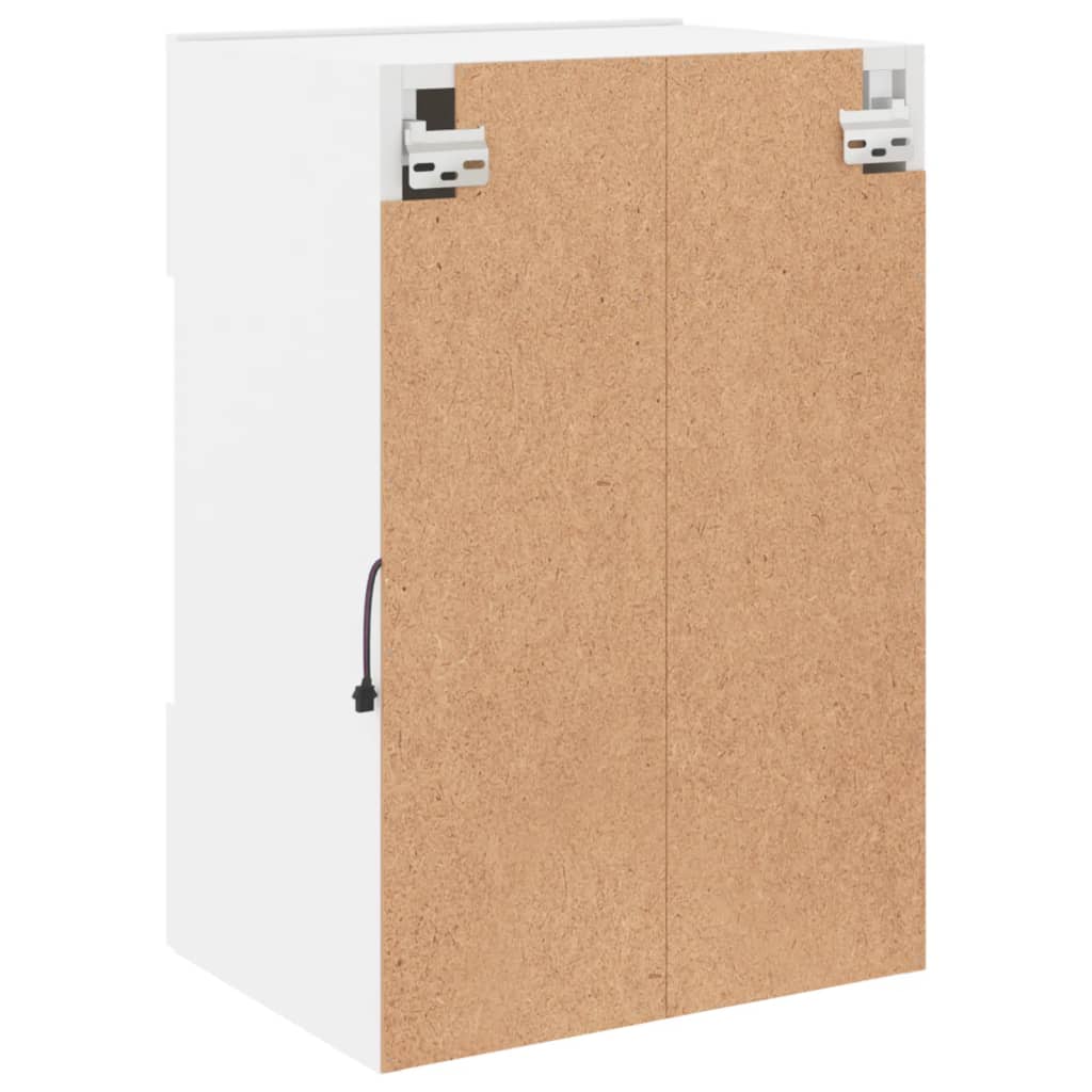 TV-Wandschrank mit LED-Leuchten Weiß 40x30x60,5 cm