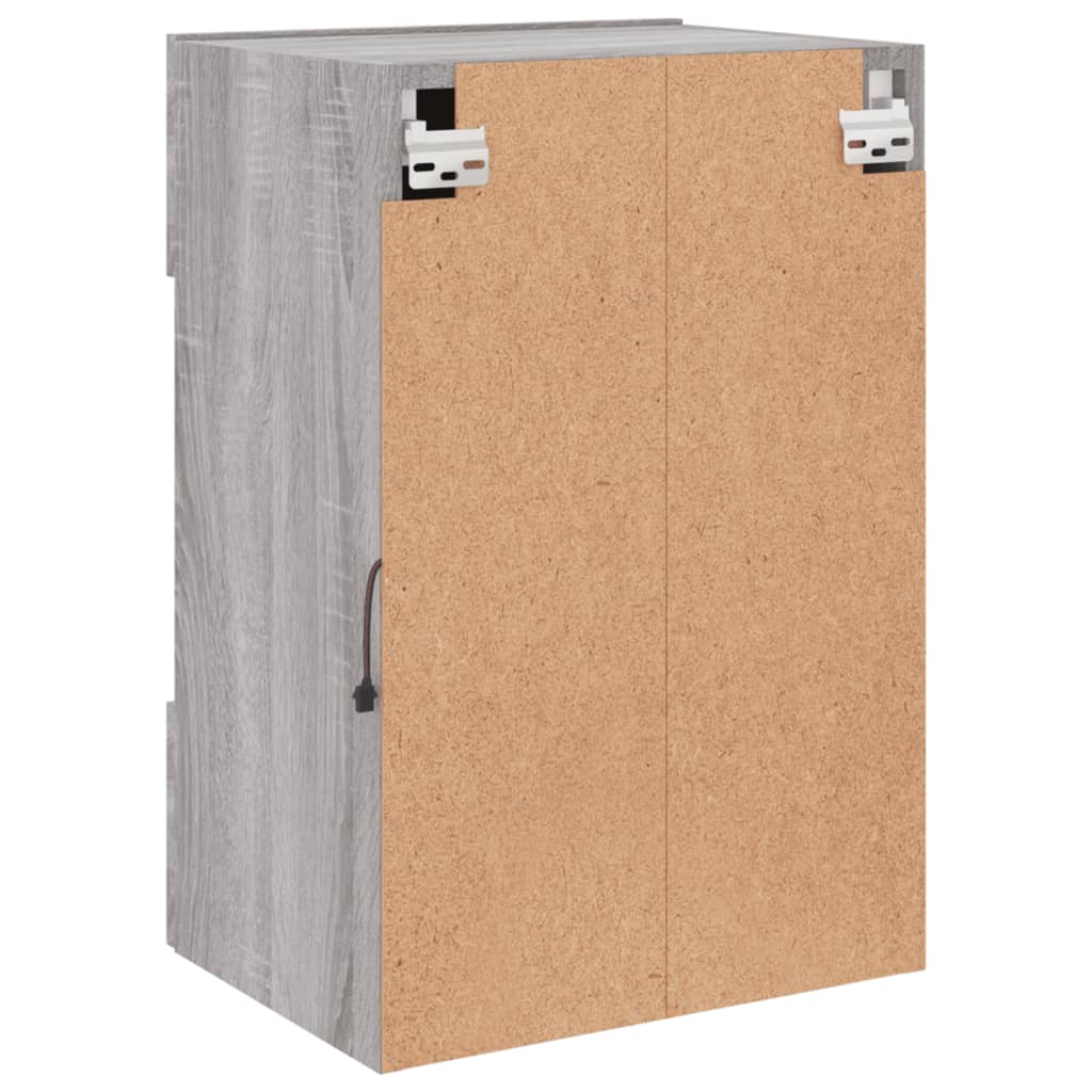 TV-Wandschrank mit LED-Leuchten Grau Sonoma 40x30x60,5 cm