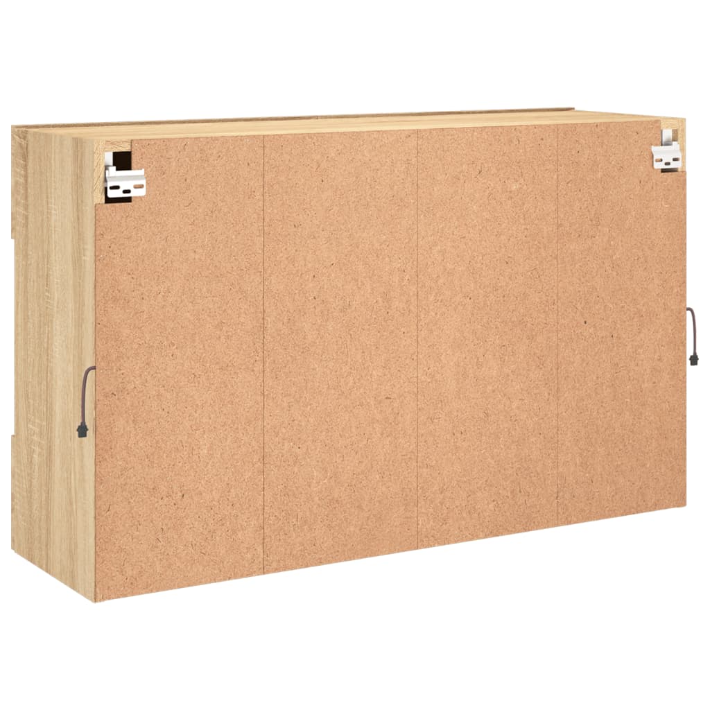 TV-Wandschrank mit LED-Leuchten Sonoma-Eiche 98,5x30x60,5 cm