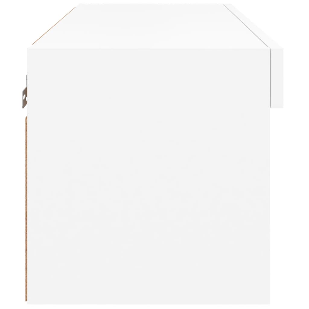 Meuble TV avec lumières LED blanc 60x30x30 cm