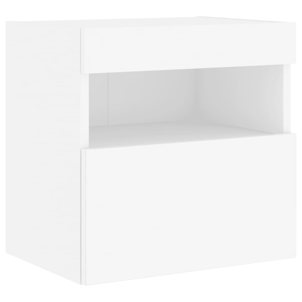 TV-Wandschrank mit LED-Leuchten Weiß 40x30x40 cm