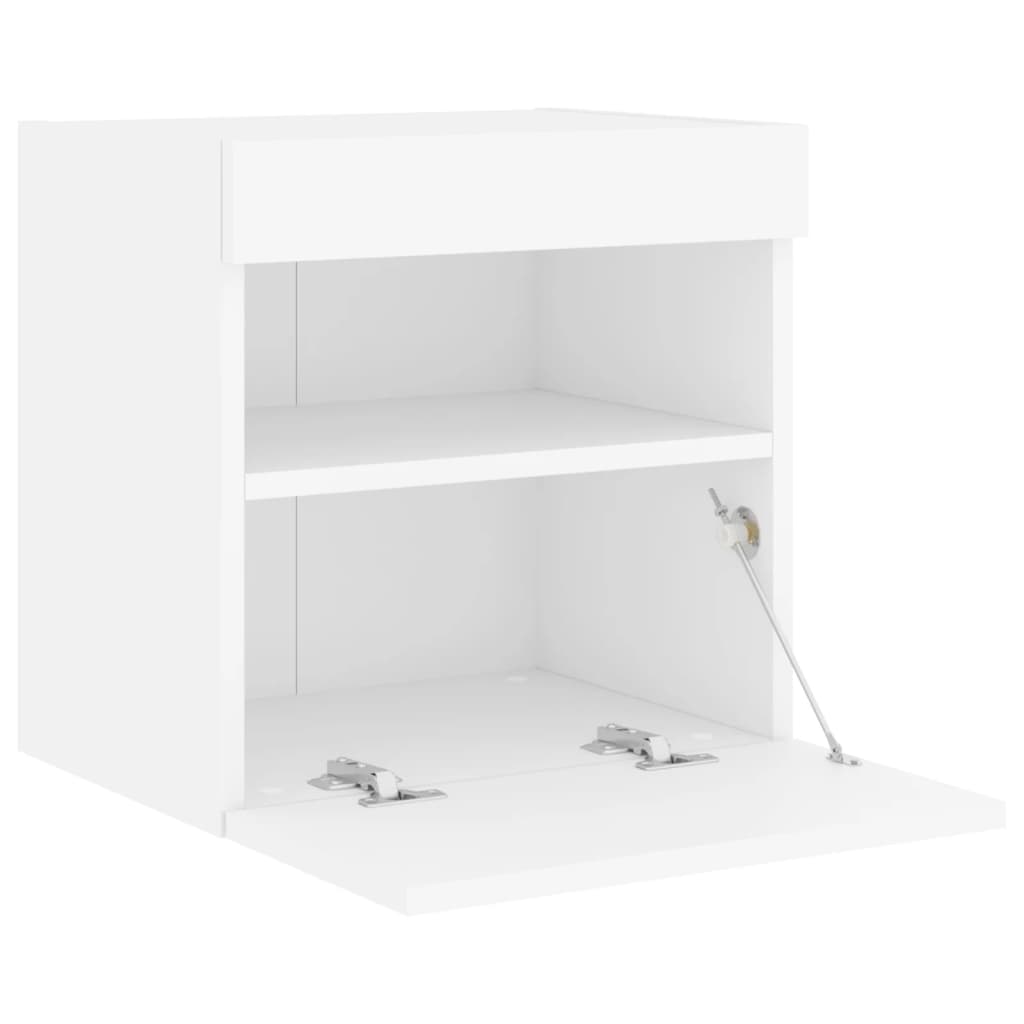 TV-Wandschrank mit LED-Leuchten Weiß 40x30x40 cm