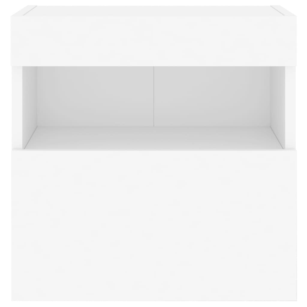 TV-Wandschrank mit LED-Leuchten Weiß 40x30x40 cm