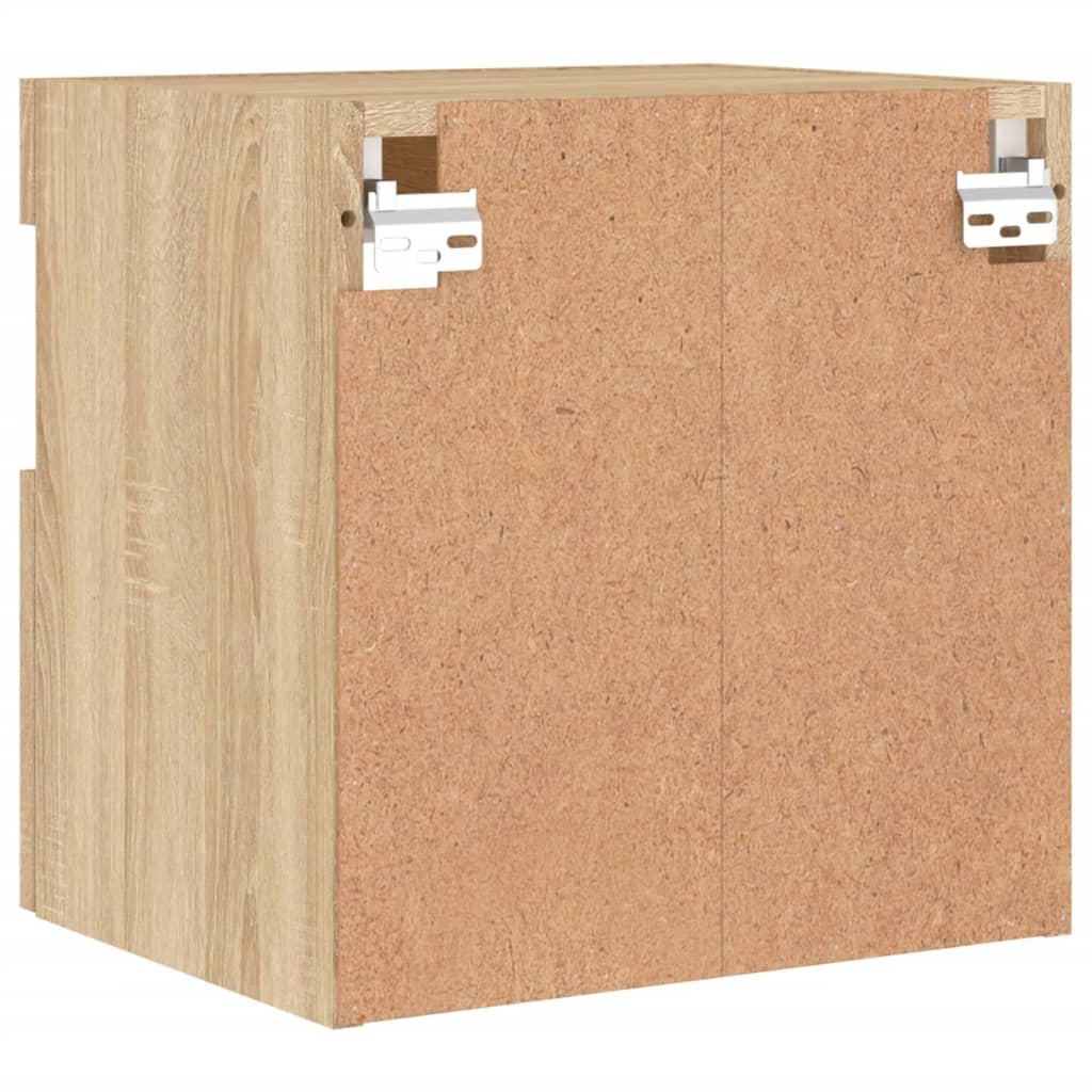 TV-Wandschrank mit LED-Leuchten Sonoma-Eiche 40x30x40 cm