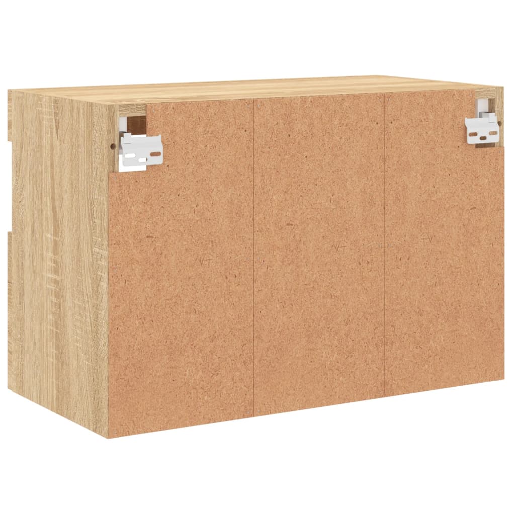 TV-Wandschrank mit LED-Leuchten Sonoma-Eiche 60x30x40 cm