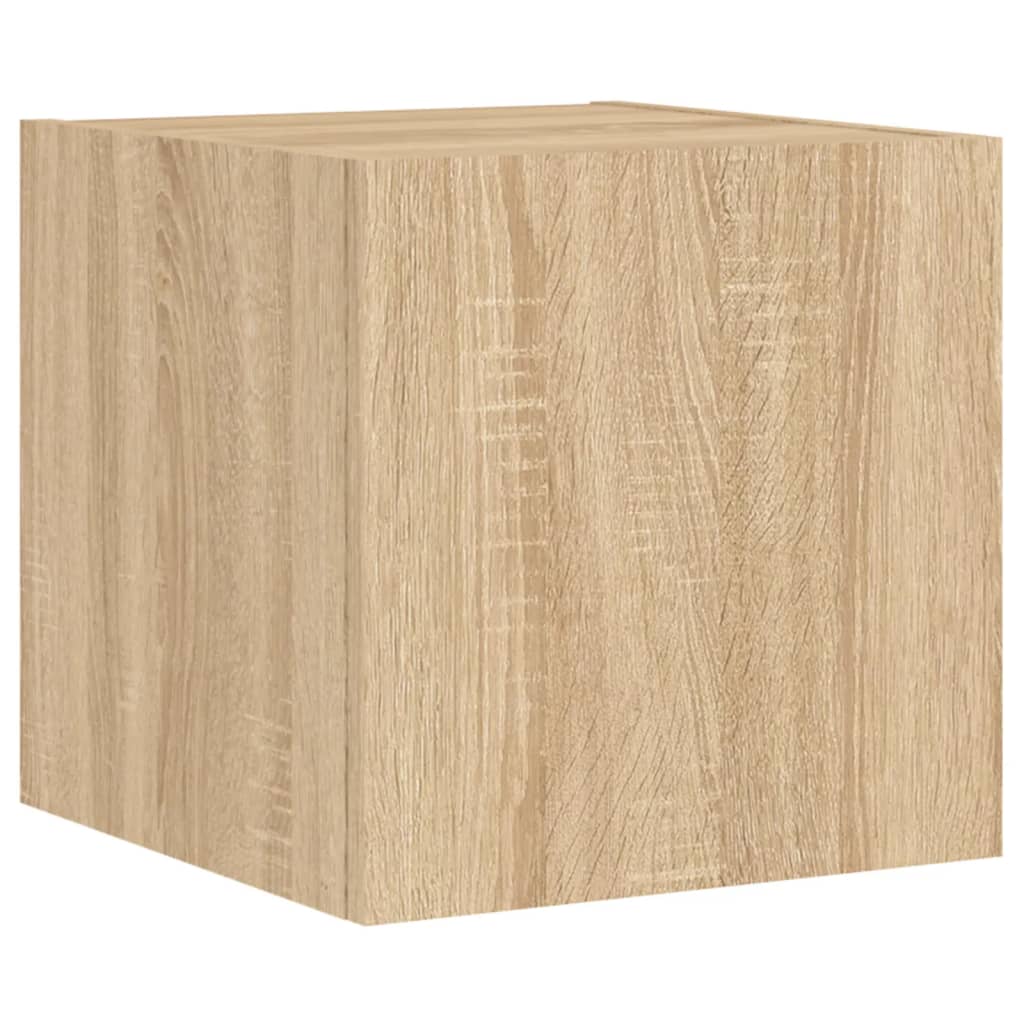 TV-Wandschrank mit LED-Leuchten Sonoma-Eiche 30,5x35x30 cm