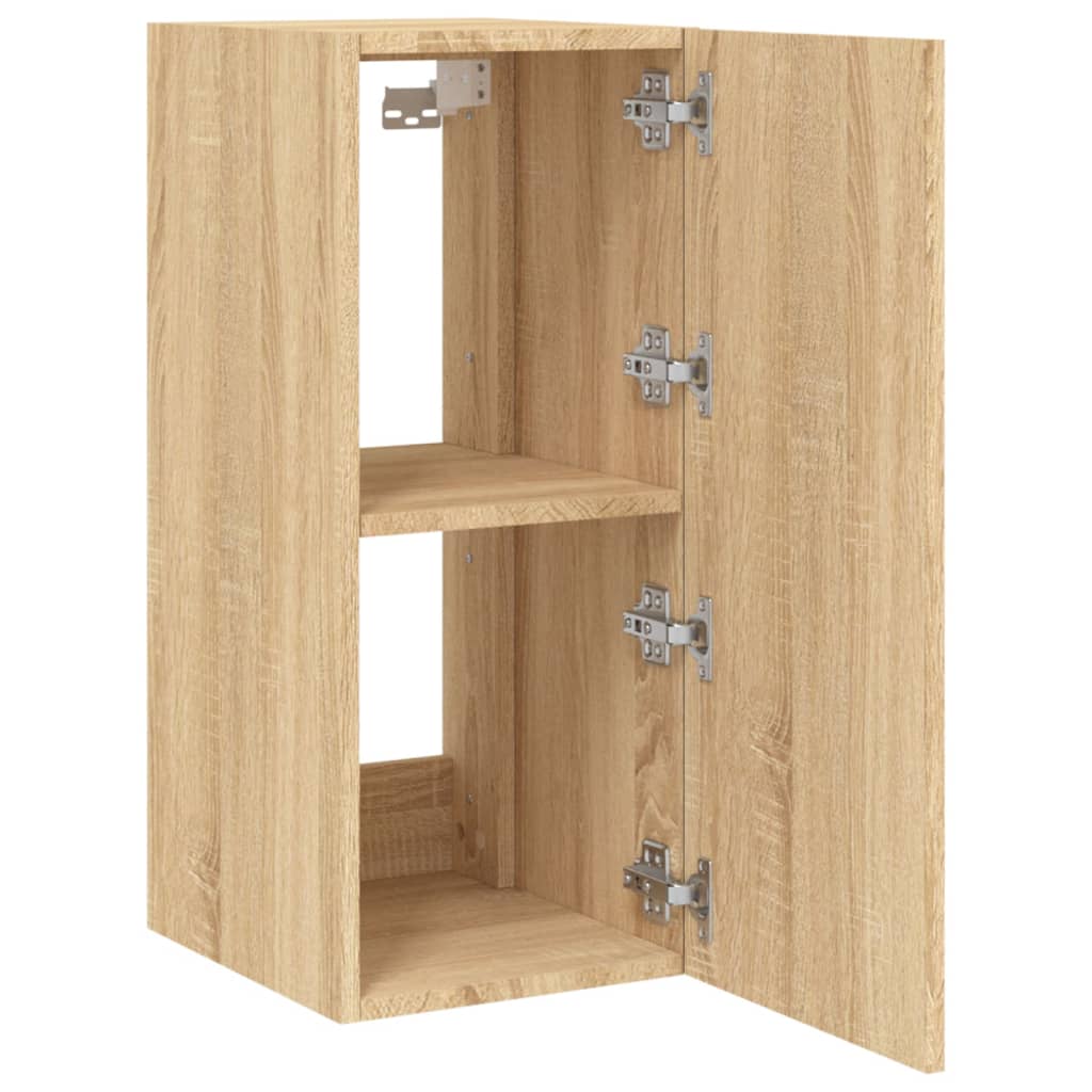 TV-Wandschrank mit LED-Leuchten Sonoma-Eiche 30,5x35x70 cm