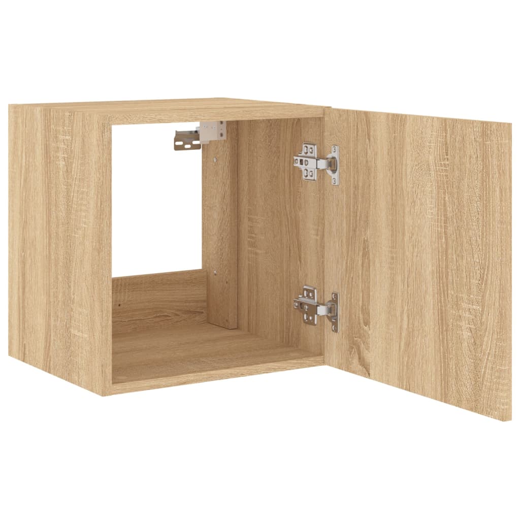 TV-Wandschrank mit LED-Leuchten Sonoma-Eiche 40,5x35x40 cm