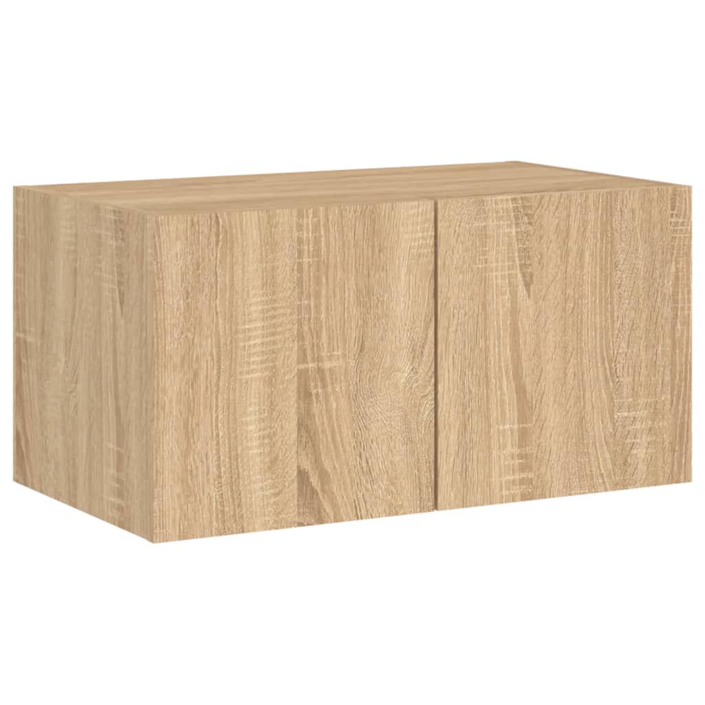 TV-Wandschrank mit LED-Leuchten Sonoma-Eiche 60x35x31 cm