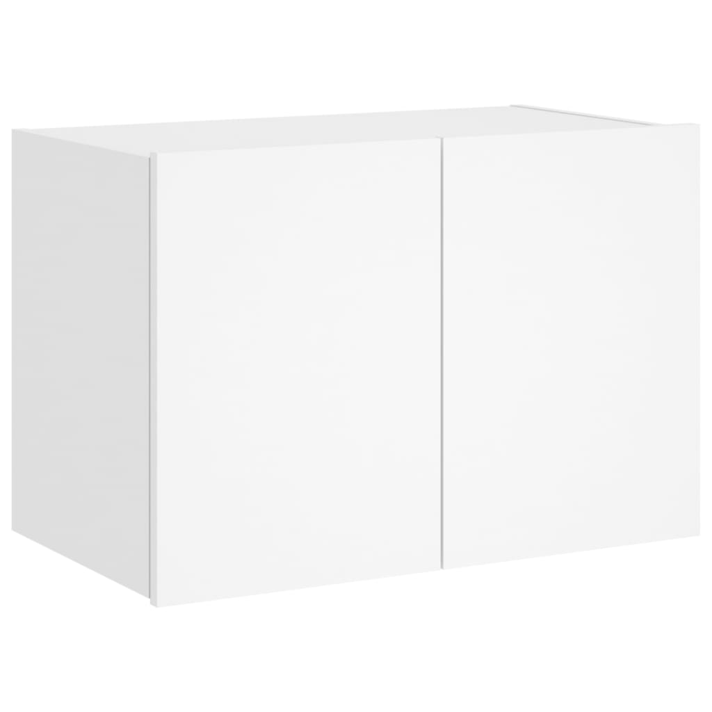 TV-Wandschrank mit LED-Leuchten Weiß 60x35x41 cm