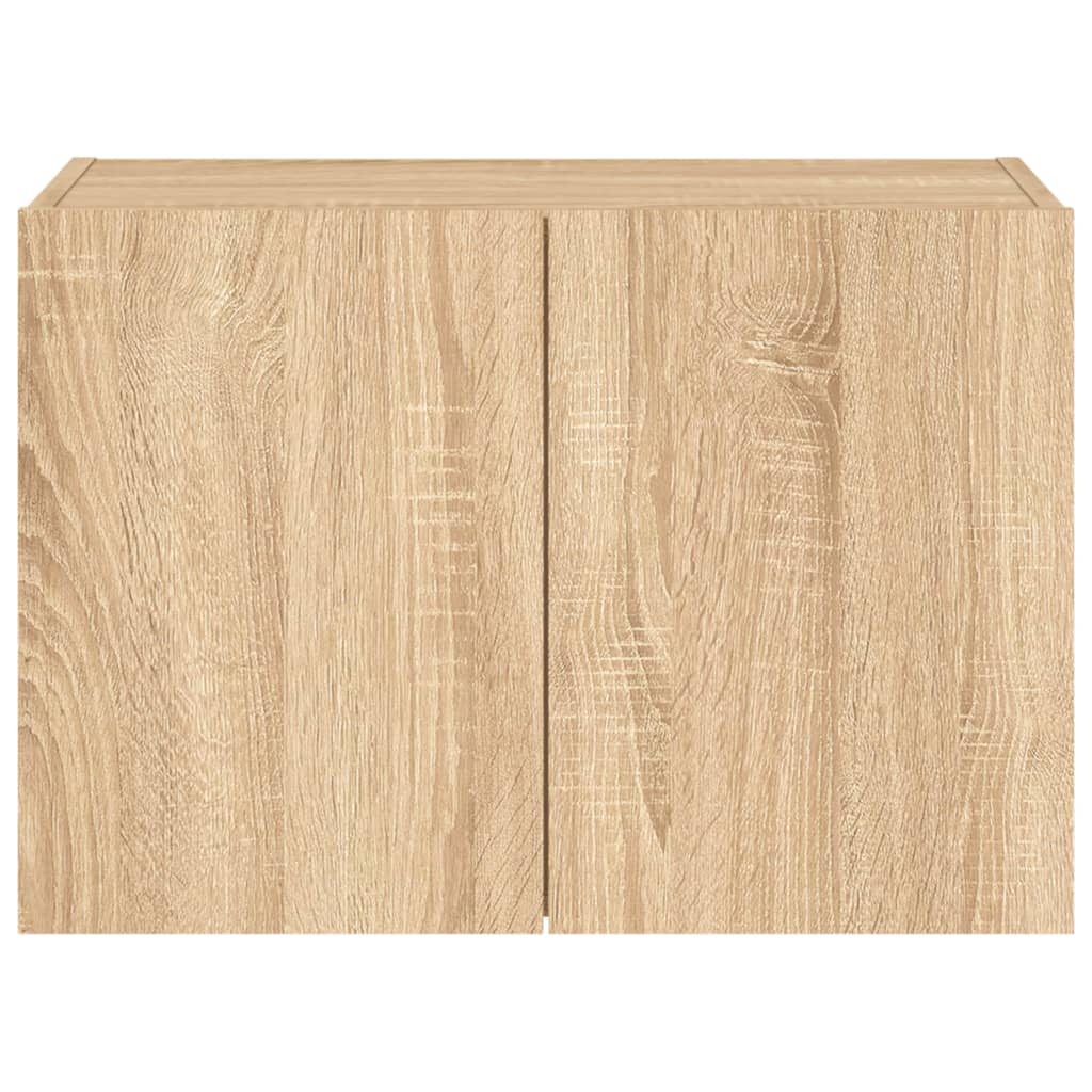 TV-Wandschrank mit LED-Leuchten Sonoma-Eiche 60x35x41 cm