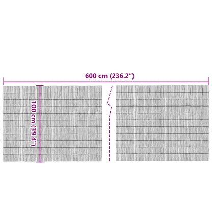 Gartenzaun 600x100 cm Schilf