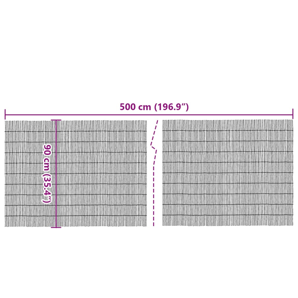 Gartenzaun 500x90 cm Schilf