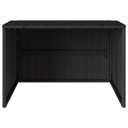 Mähroboter-Garage Schwarz 86x90x52/57 cm Poly Rattan