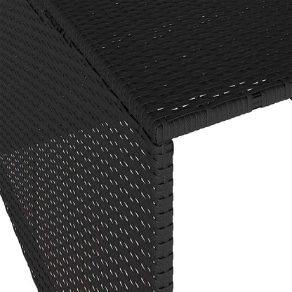 Mähroboter-Garage Schwarz 86x90x52/57 cm Poly Rattan