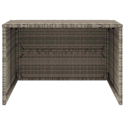 Mähroboter-Garage Grau 86x90x52/57 cm Poly Rattan