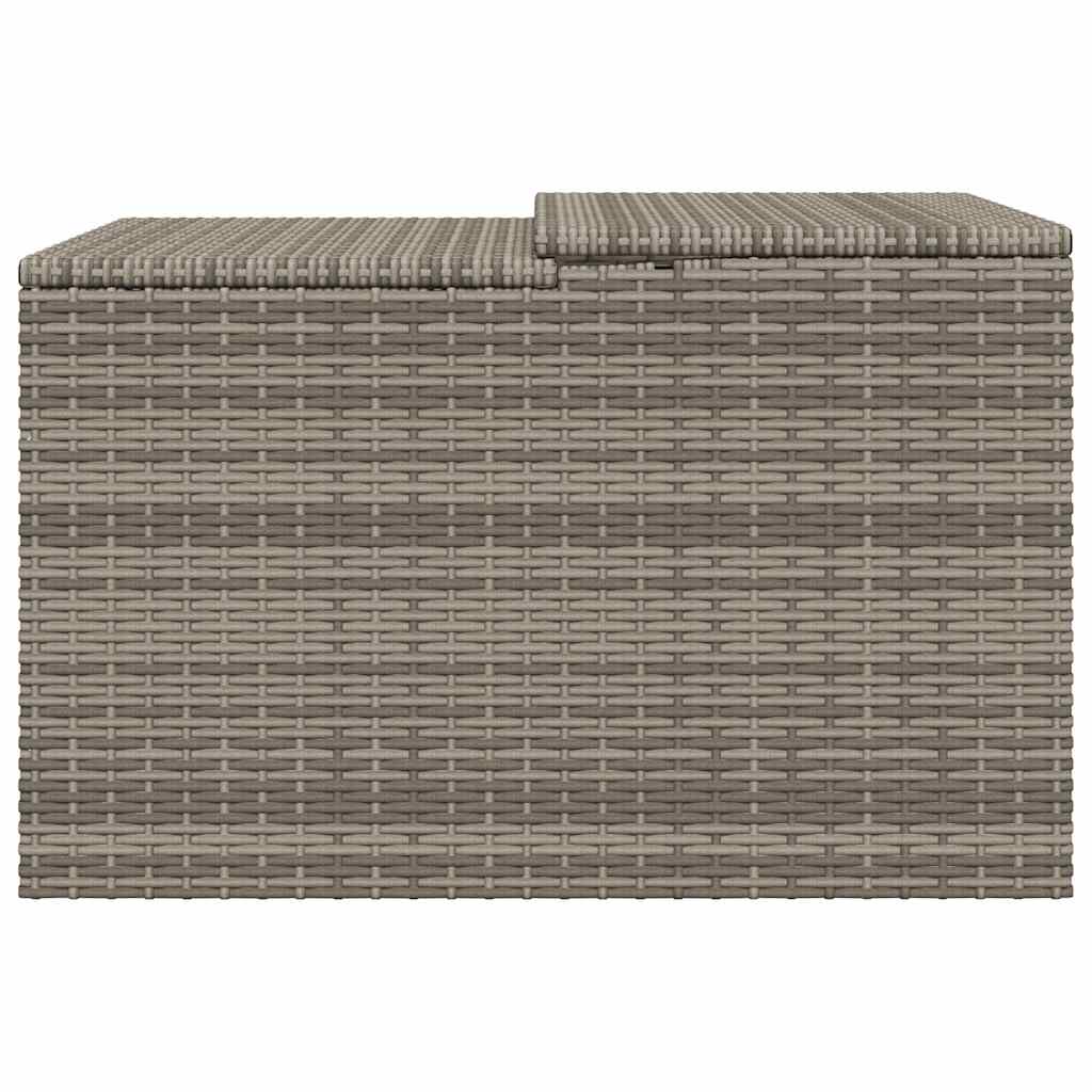 Mähroboter-Garage Grau 86x90x52/57 cm Poly Rattan