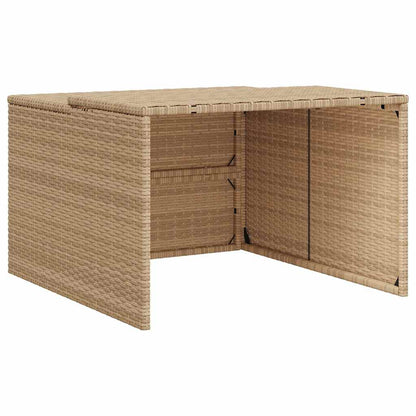 Mähroboter-Garage Beige 86x90x52/57 cm Poly Rattan