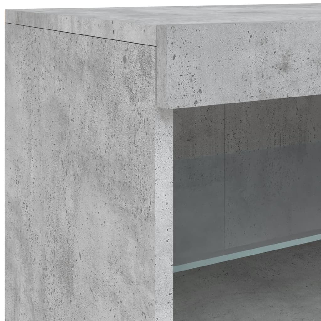 Sideboard mit LED-Leuchten Betongrau 162x37x67 cm