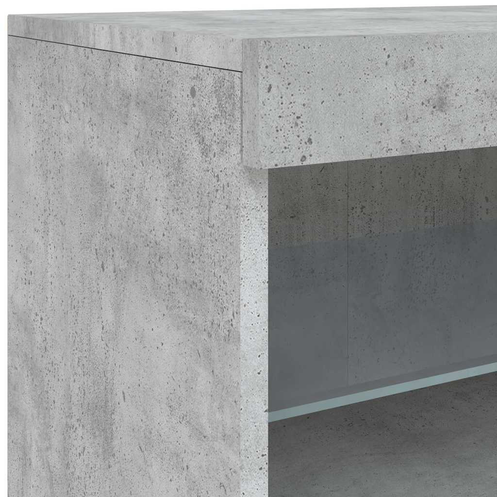 Sideboard mit LED-Leuchten Betongrau 181,5x37x67 cm