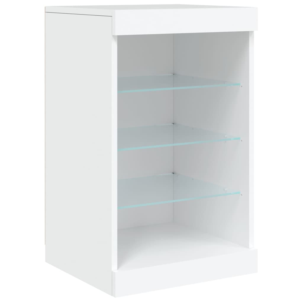 Sideboard mit LED-Leuchten Weiß 162x37x67 cm